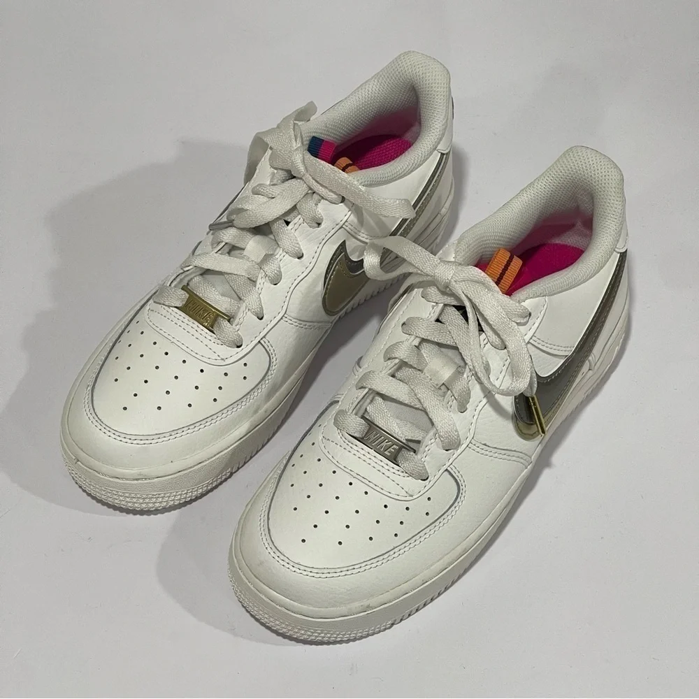 Nike Girls Air Force 1 LV8 Casual Shoes (DH9595-001) Youth - White Sz 6